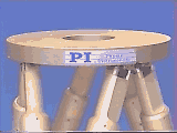 Hexapod shown in different positions